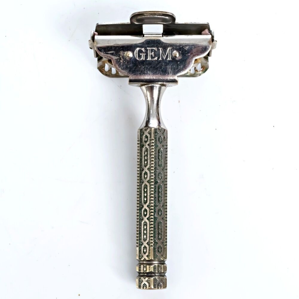 Vintage GEM Single Edge Safety Razor Art Deco Ornate Handle 1920s